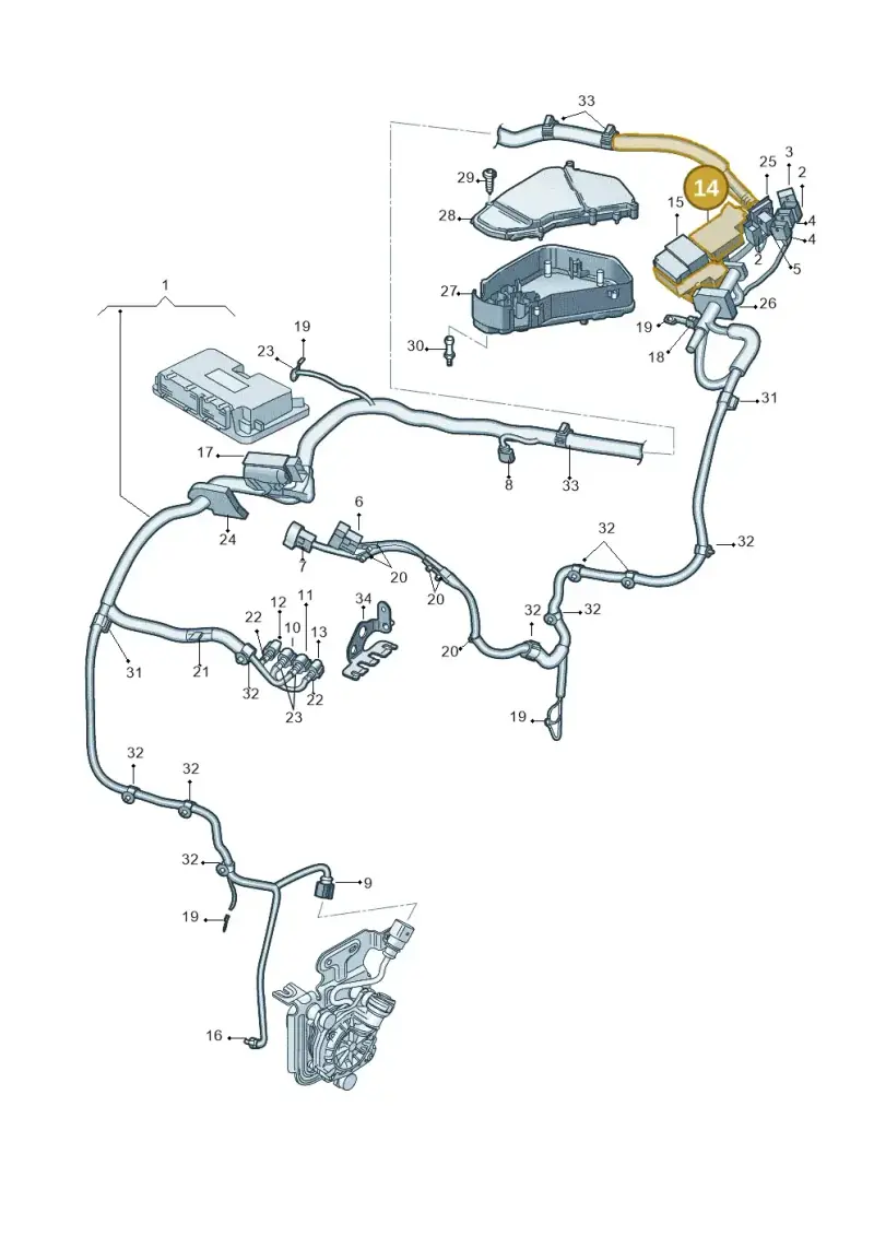 7L0937503 — Audi Q7 qu. 3.0 TDI (2009-2015) diagram 675971070, position 14