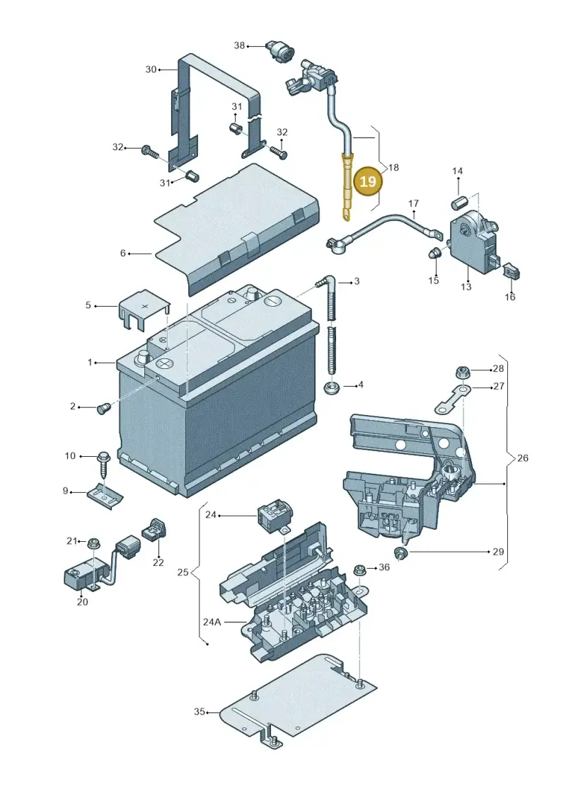 7L0941913C — Audi A6 2.7 TDI (2008-2011) diagram 448915000, position 19