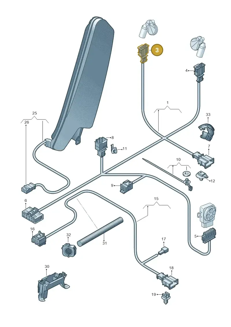7L0972623 — Audi RS3 Sportback (2011-2012) diagram 412972230, position 3