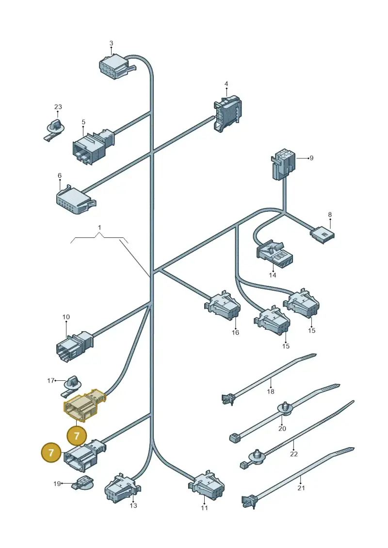 7L0972623 — Audi A8L qu. 3.0 TDI (2013-2018) diagram 696972860, position 7