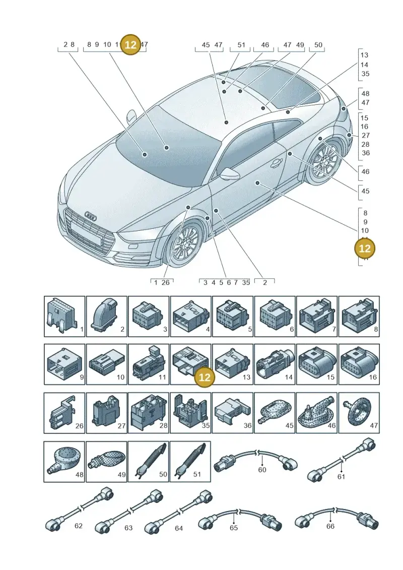 7L0972762 — Audi TTRS Coupe (2016-2023) diagram 850971790, position 12