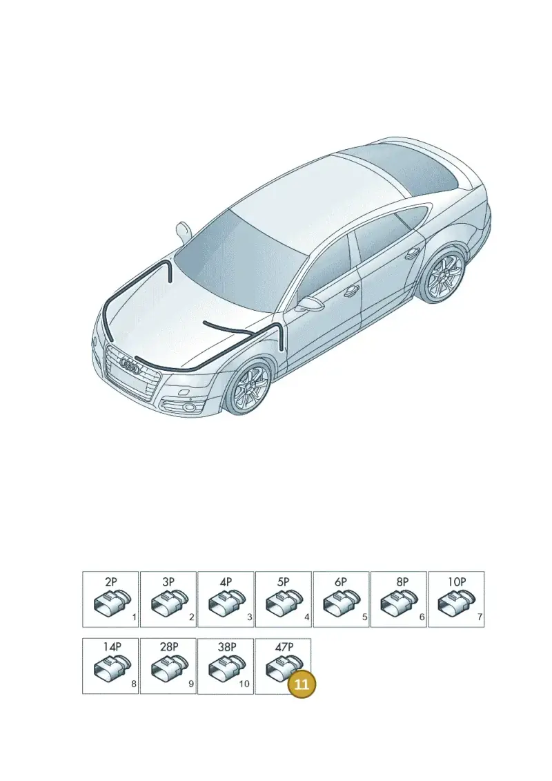 7L0973047 — Audi A7 Sportback (2014-2018) diagram 788971810, position 11