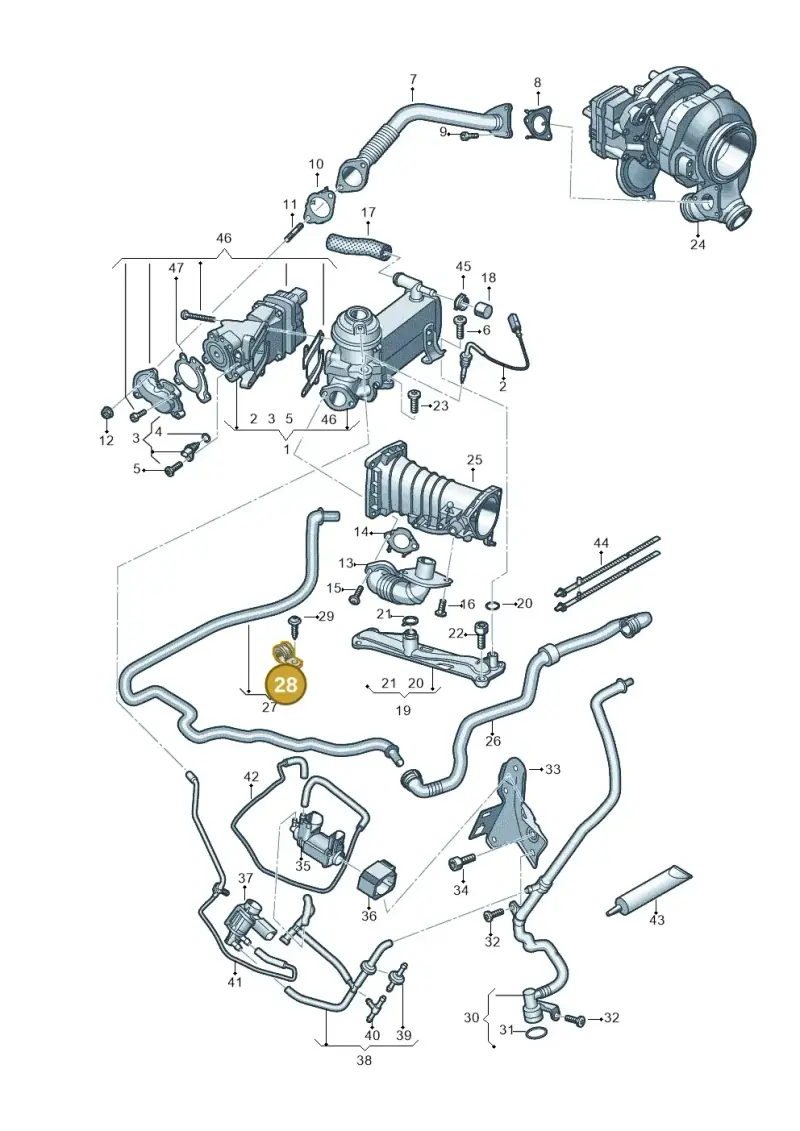 7L5253198 — Audi A8L (2017-2022) diagram 838131400, position 28