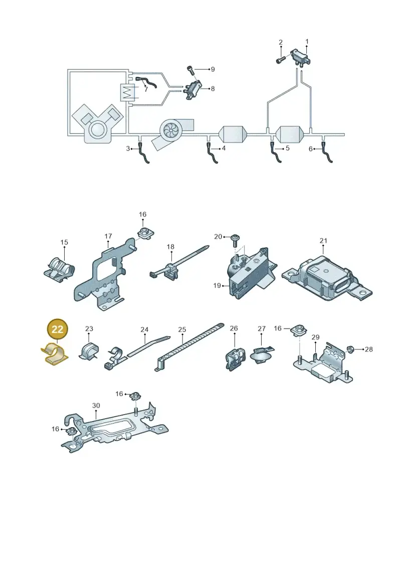 7L5253198 — Audi A5 Sportback (2016-2020) diagram 897906010, position 22