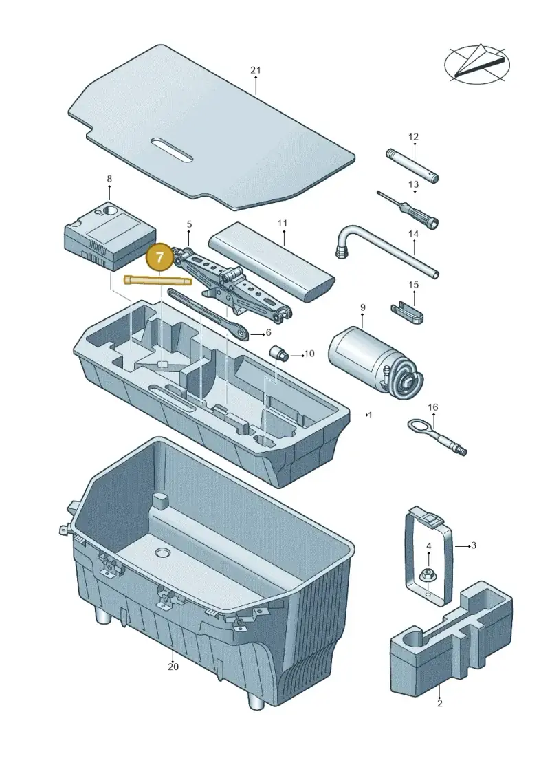 7L6011045 — Audi Q8 e-tron (2018-2020) diagram 586011100, position 7