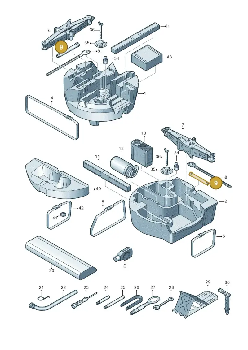 7L6011045 — Audi RS Q8 Quattro (2019-) diagram 429011100, position 9