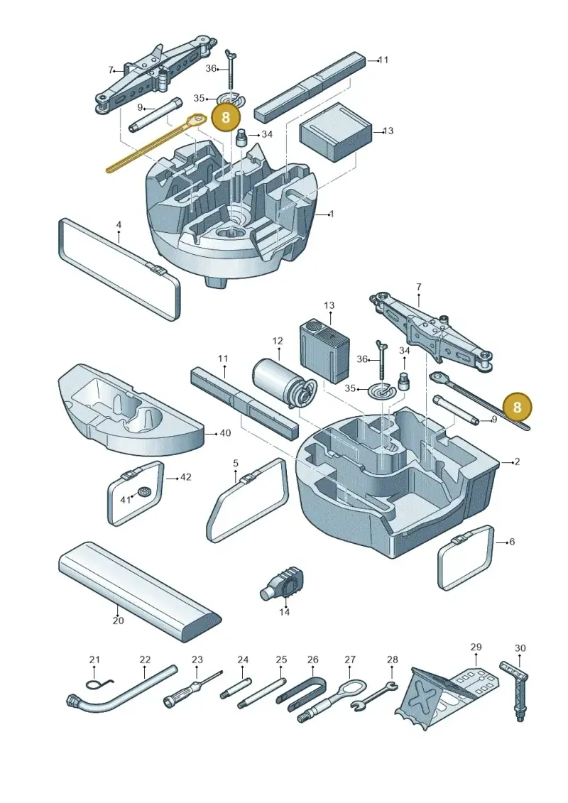 7L6011141 — Audi RS Q8 Quattro (2019-) diagram 429011100, position 8