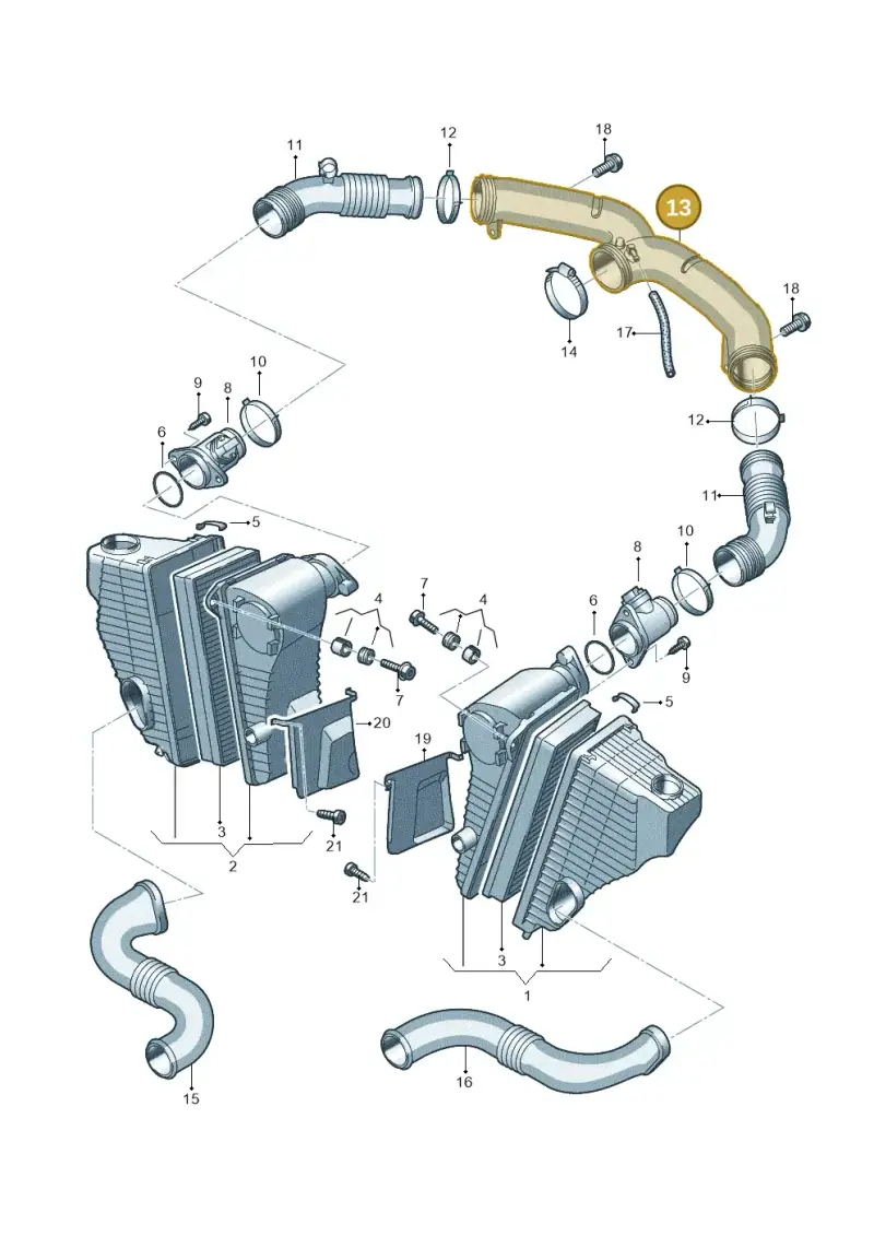 7L6129627G — Audi Q7 qu. 3.0 TDI (2009-2015) diagram 493133600, position 13