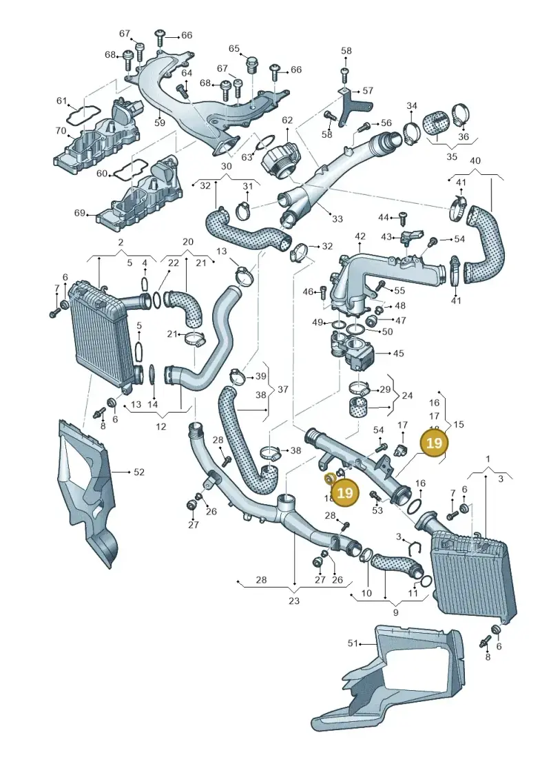 7L6145830 — Audi Q7 qu. 3.0 TDI (2009-2015) diagram 493145470, position 19