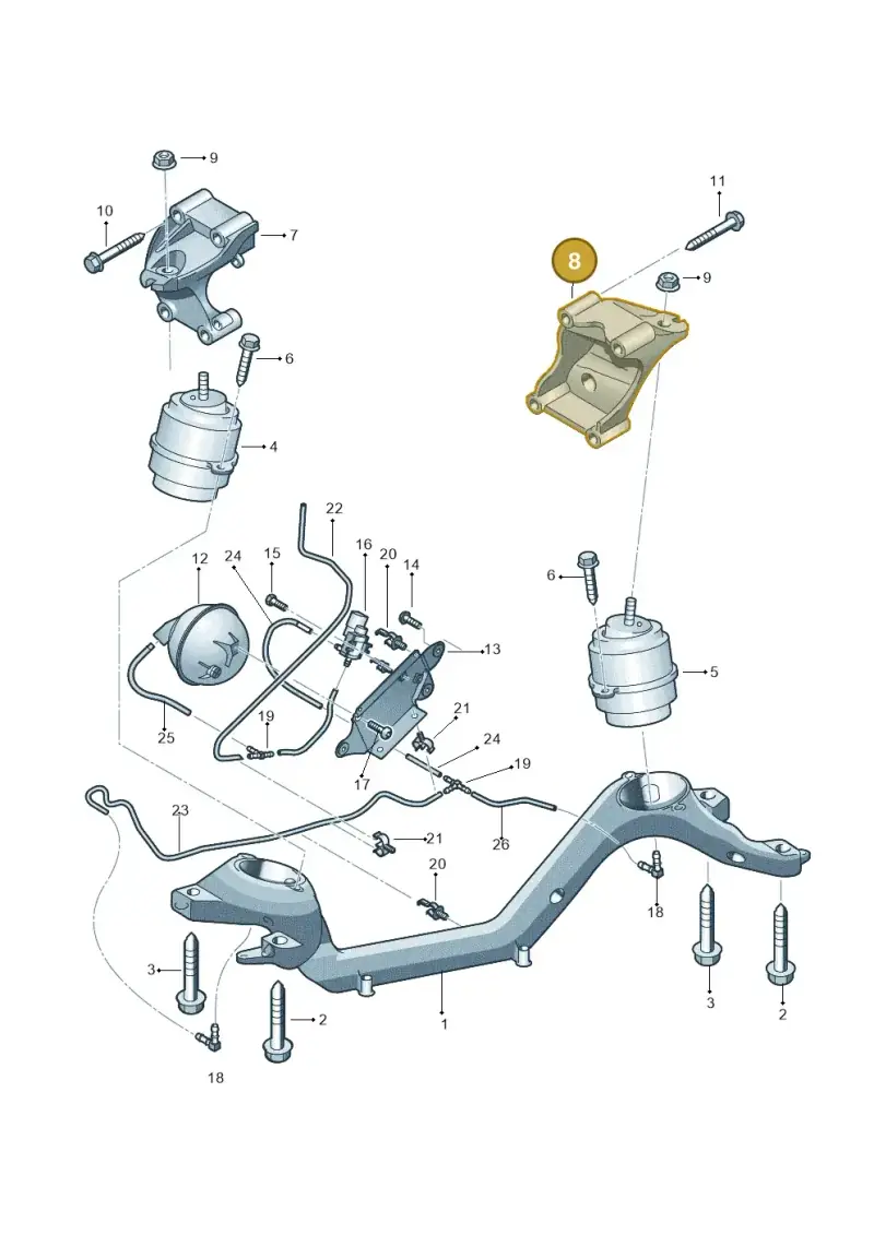 7L6199308D — Audi Q7 qu. 3.0 TDI (2009-2015) diagram 675199520, position 8