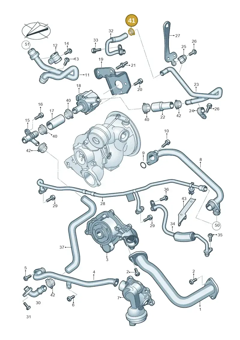 7L6422379 — Audi Q8 Quattro 3,0 (2018-) diagram 429121037, position 41