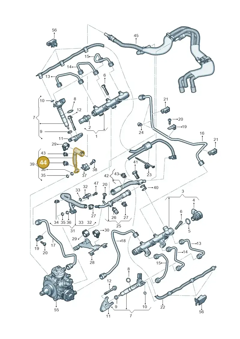 7L6422379 — Audi A6 2.0 (2018-) diagram 435130950, position 44