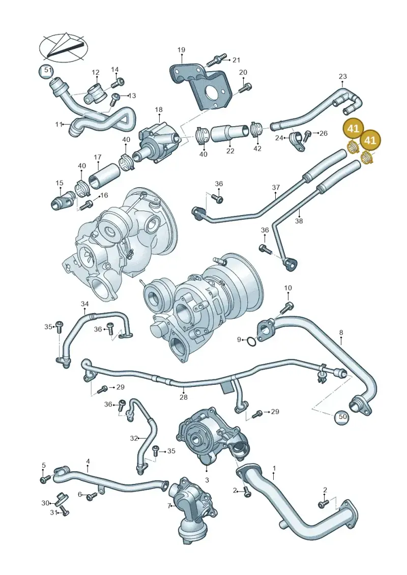 7L6422379 — Audi A6 2.0 (2018-) diagram 847121050, position 41