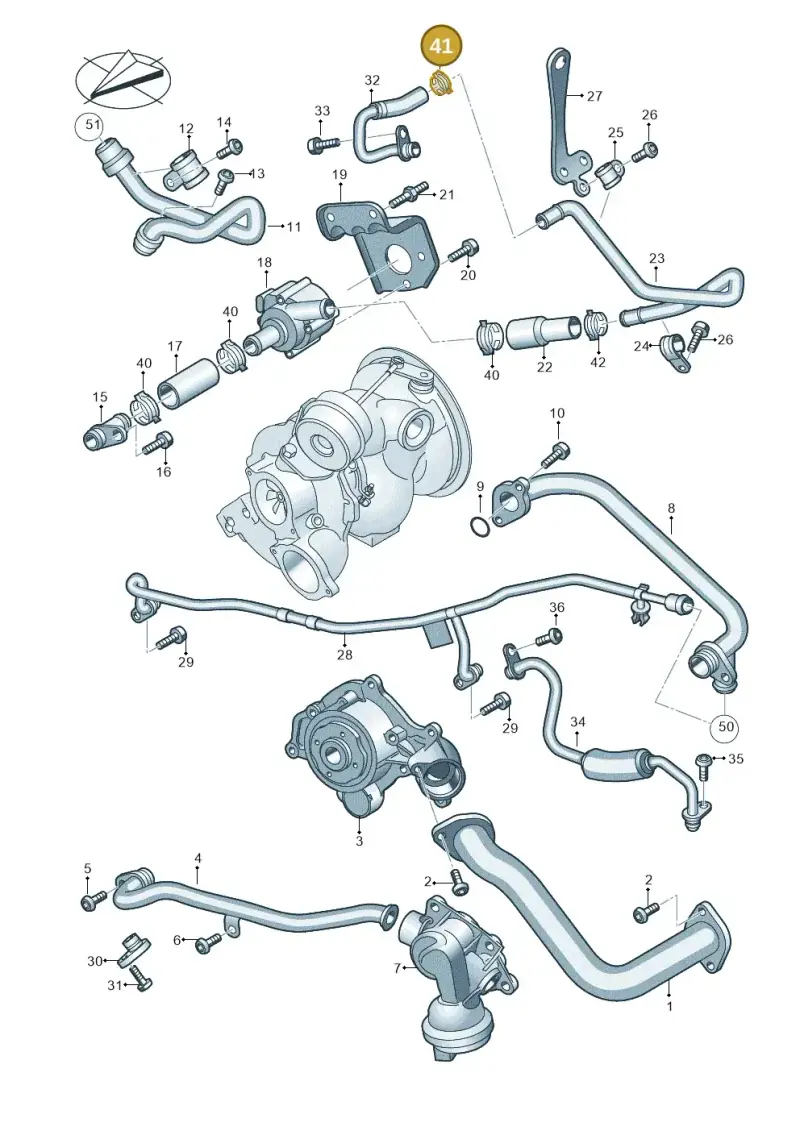 7L6422379 — Audi A6 2.0 (2018-) diagram 849121980, position 41