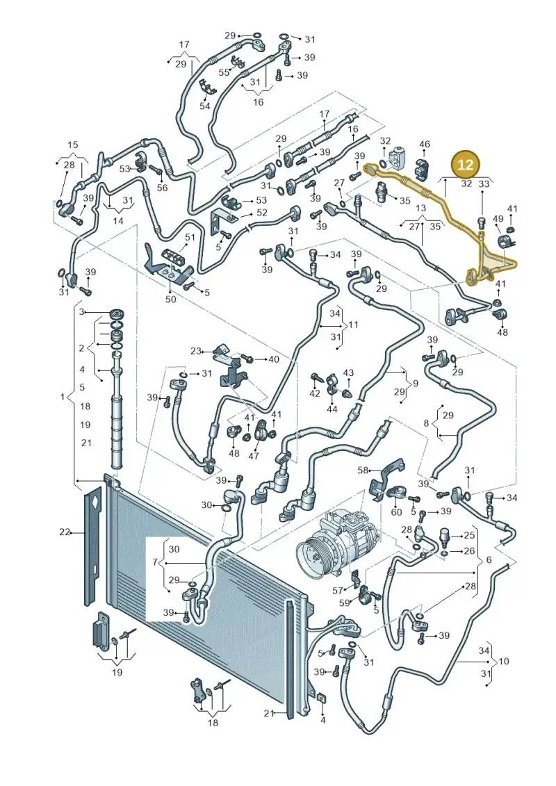 7L6820743H — Audi Q7 qu. 3.0 TDI (2009-2015) diagram 274820550, position 12