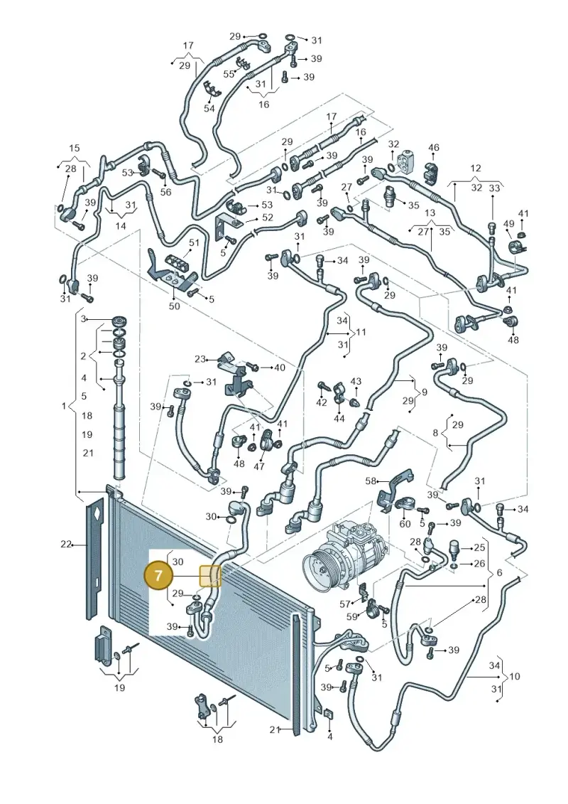 7L6820744BB — Audi Q7 qu. 3.0 TDI (2009-2015) diagram 274820550, position 7