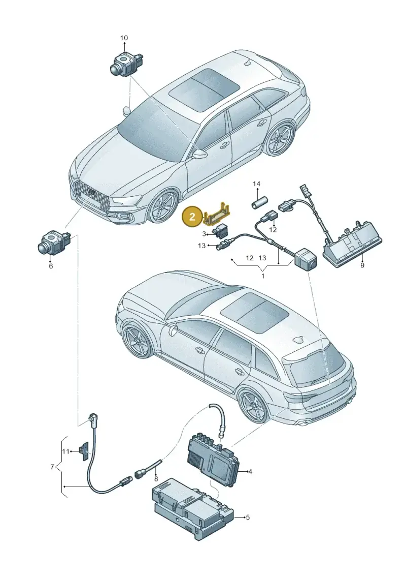 7L6937545 — Audi RS4 Avant (2017-) diagram 438907450, position 2