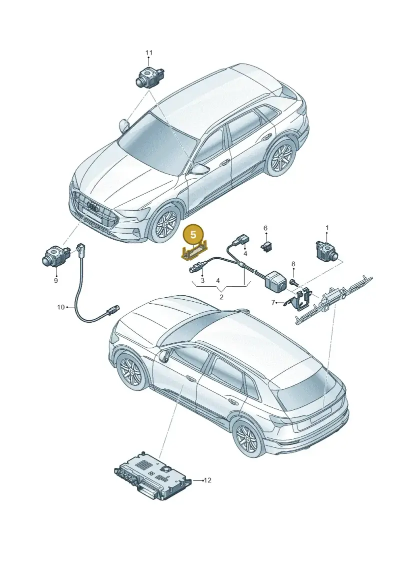 7L6937545 — Audi Q8 e-tron (2018-2020) diagram 586907260, position 5
