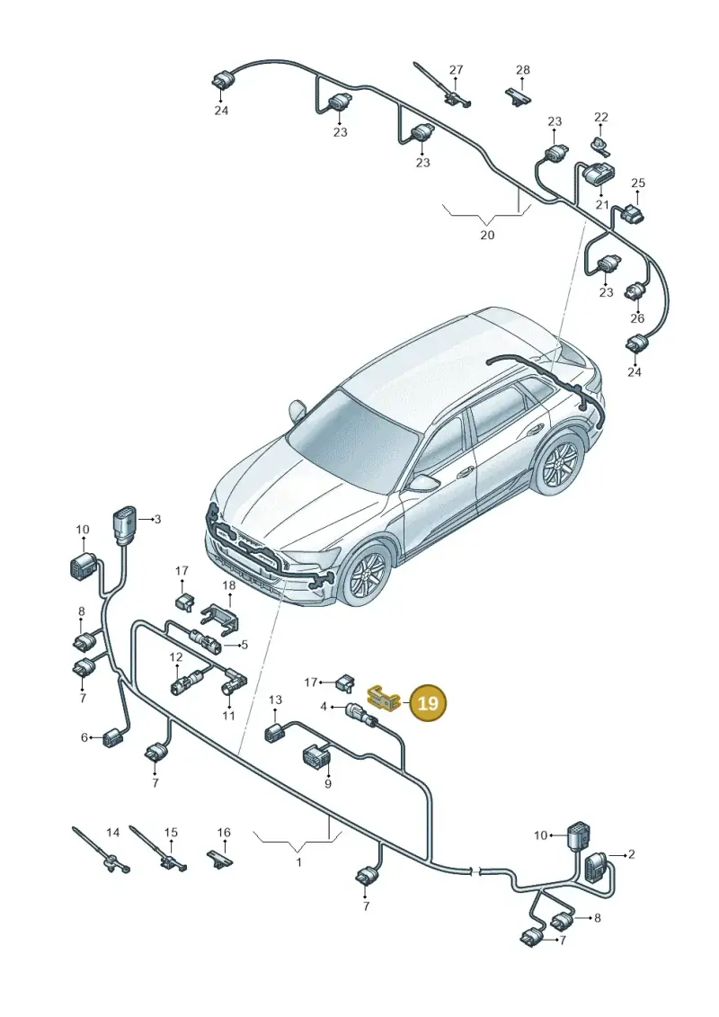 7L6937545 — Audi Q8 e-tron (2018-2020) diagram 586972700, position 19