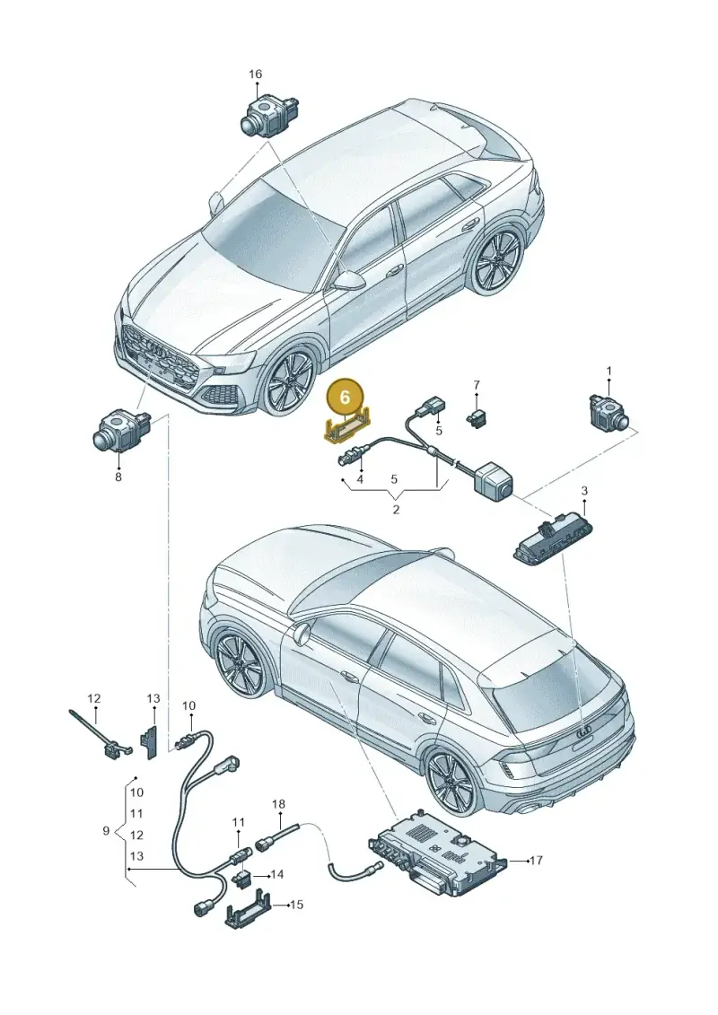 7L6937545 — Audi RS Q8 Quattro (2019-) diagram 595907260, position 6