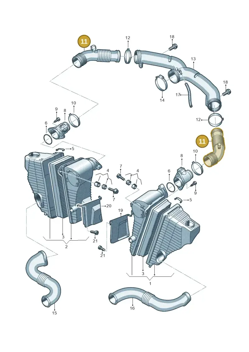 7L8129684 — Audi Q7 qu. 3.0 TDI (2009-2015) diagram 493133600, position 11