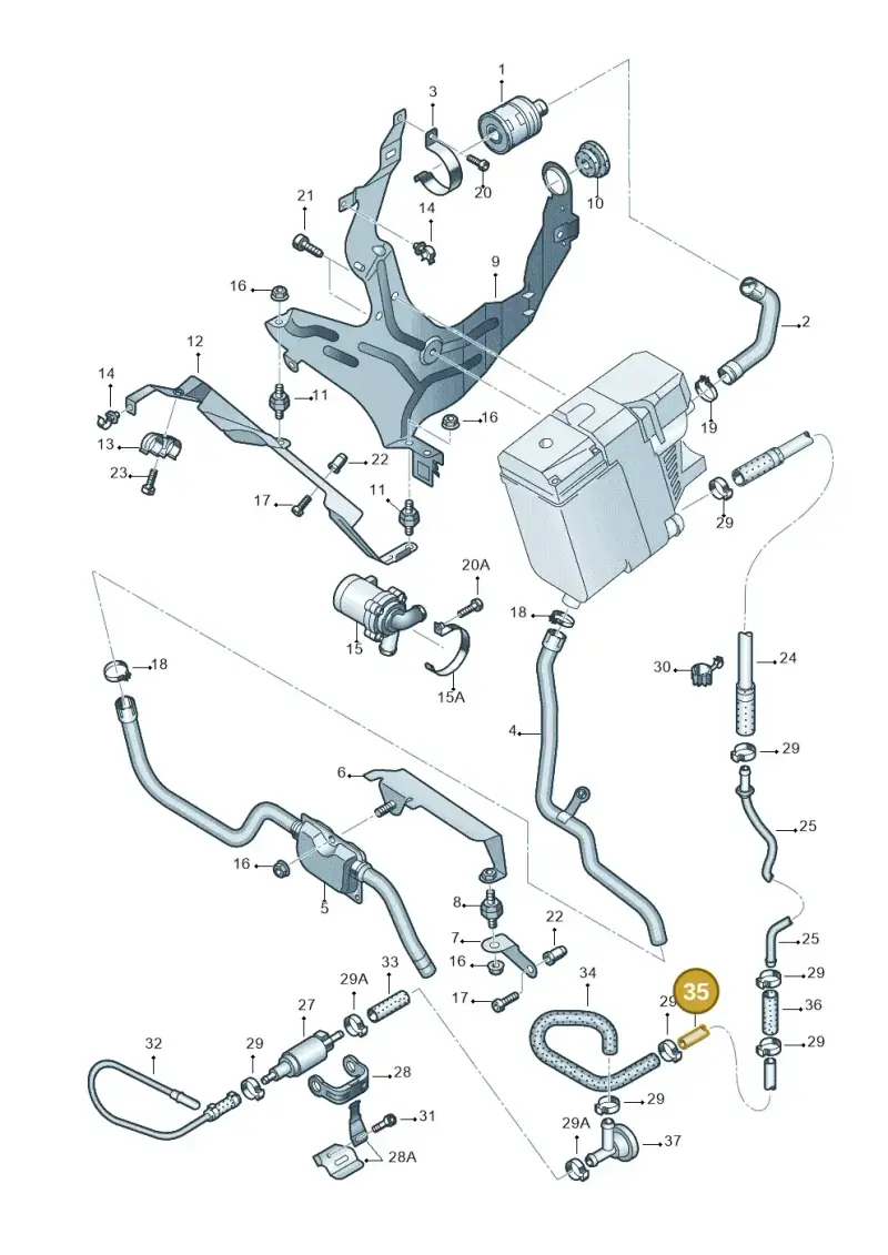 7L8261491 — Audi Q7 qu. 3.0 TDI (2009-2015) diagram 478819460, position 35