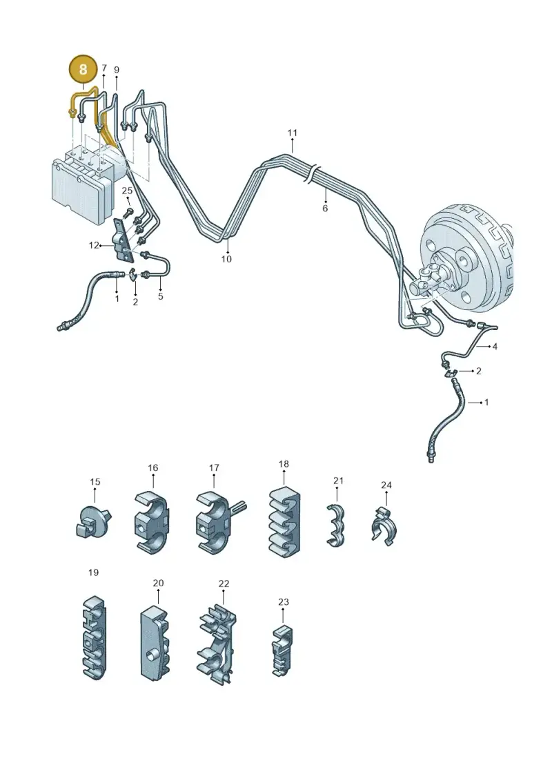 7L8614729A — Audi Q7 qu. 3.0 TDI (2009-2015) diagram 274611200, position 8