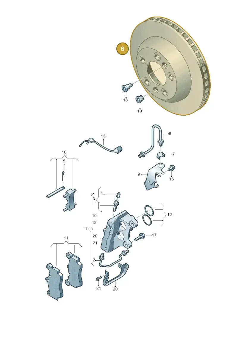 7L8615601C — Audi Q7 qu. 3.0 TDI (2009-2015) diagram 674615700, position 6