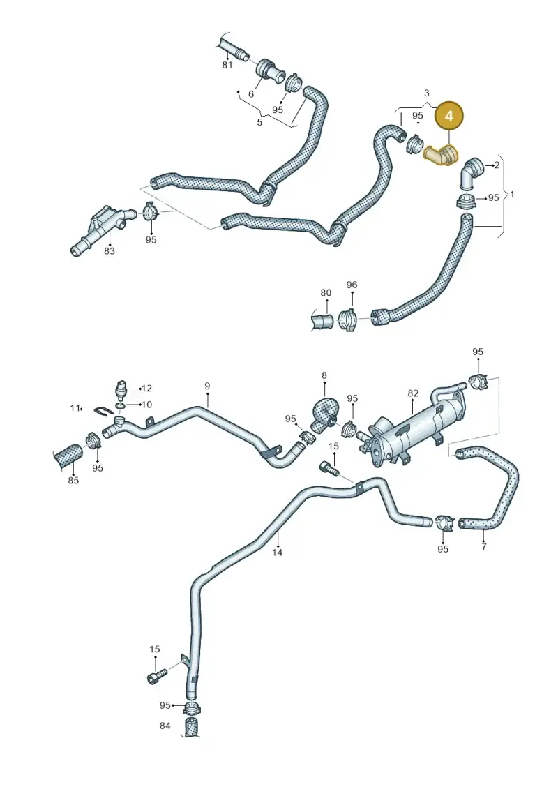 7M0122291 — Audi Q3 2.0 TDI (2014-2019) diagram 634121650, position 4