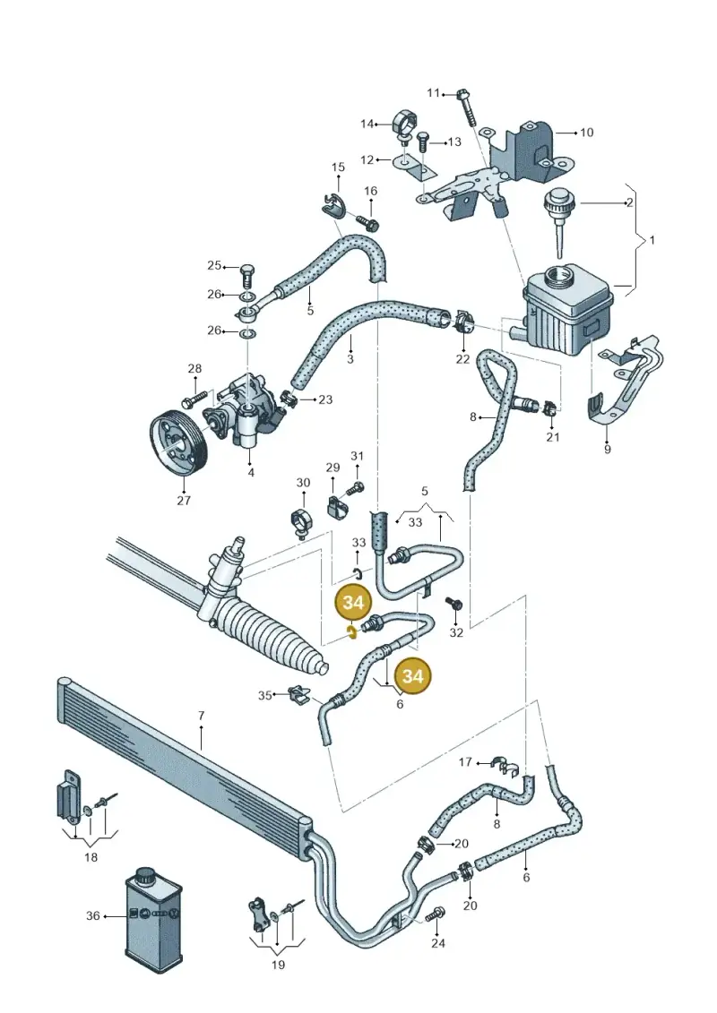 7M0422999 — Audi Q7 qu. 3.0 TDI (2009-2015) diagram 493422500, position 34