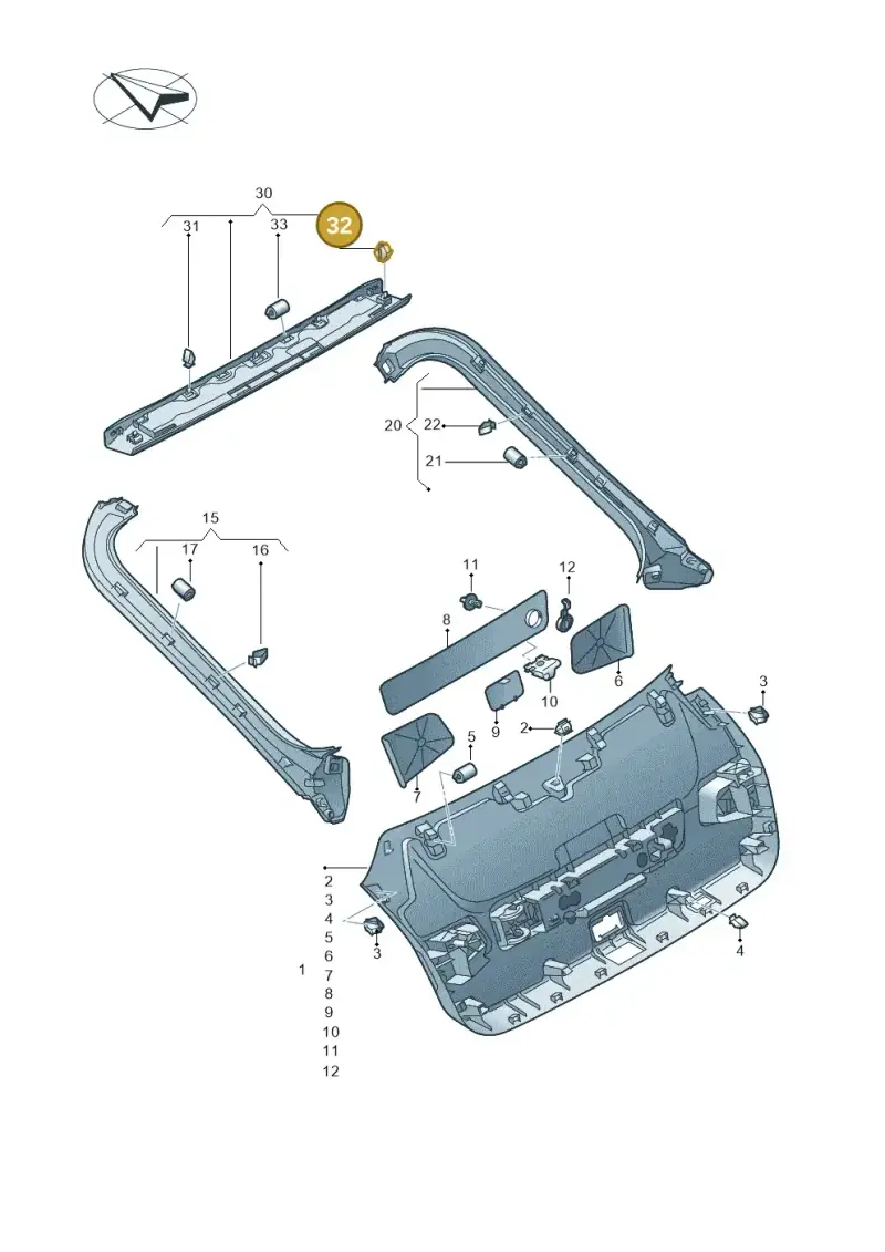 7M3827649 — Audi RS7 Sportback (2019-) diagram 435867900, position 32
