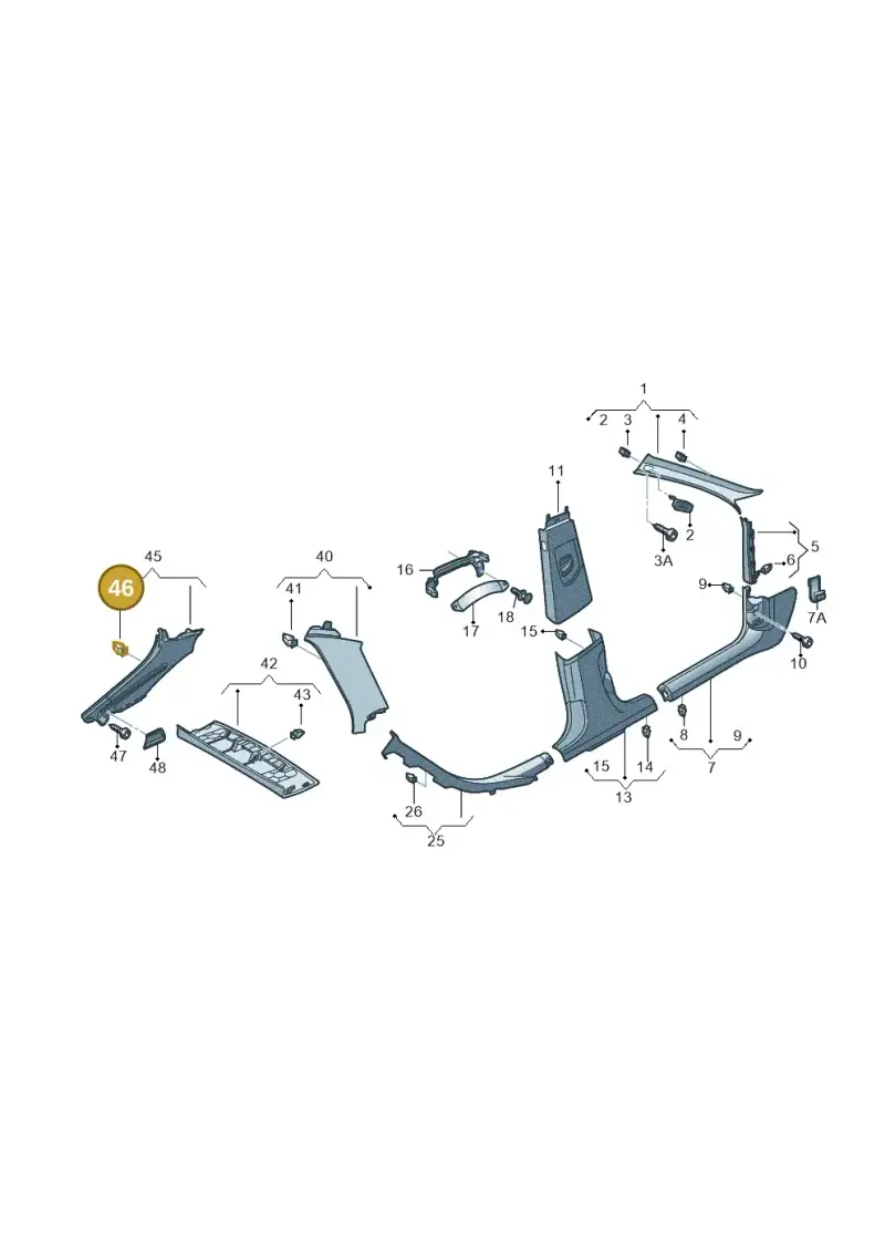 7M3827649 — Audi RS6 Avant (2013-2018) diagram 758867650, position 46