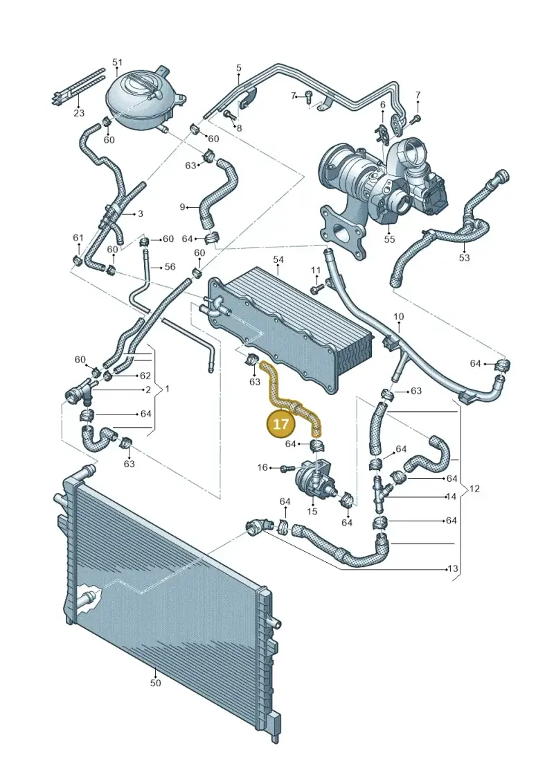 7N0122063B — Audi Q3 quattro (2018-2019) diagram 597121072, position 17