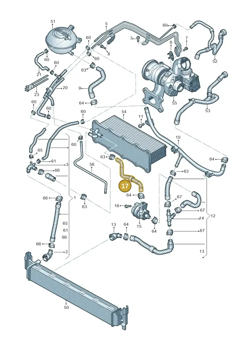 7N0122063B — Audi A3 Sportback (2016-2020) diagram 890121160, position 17