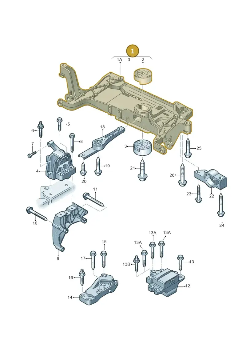 7N0199313B — Audi Q3 1.4 (2016-) diagram 855199200, position 1