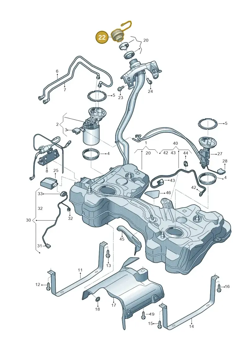 7N0201550G — Audi A3 Sportback (2019-2021) diagram 596201150, position 22