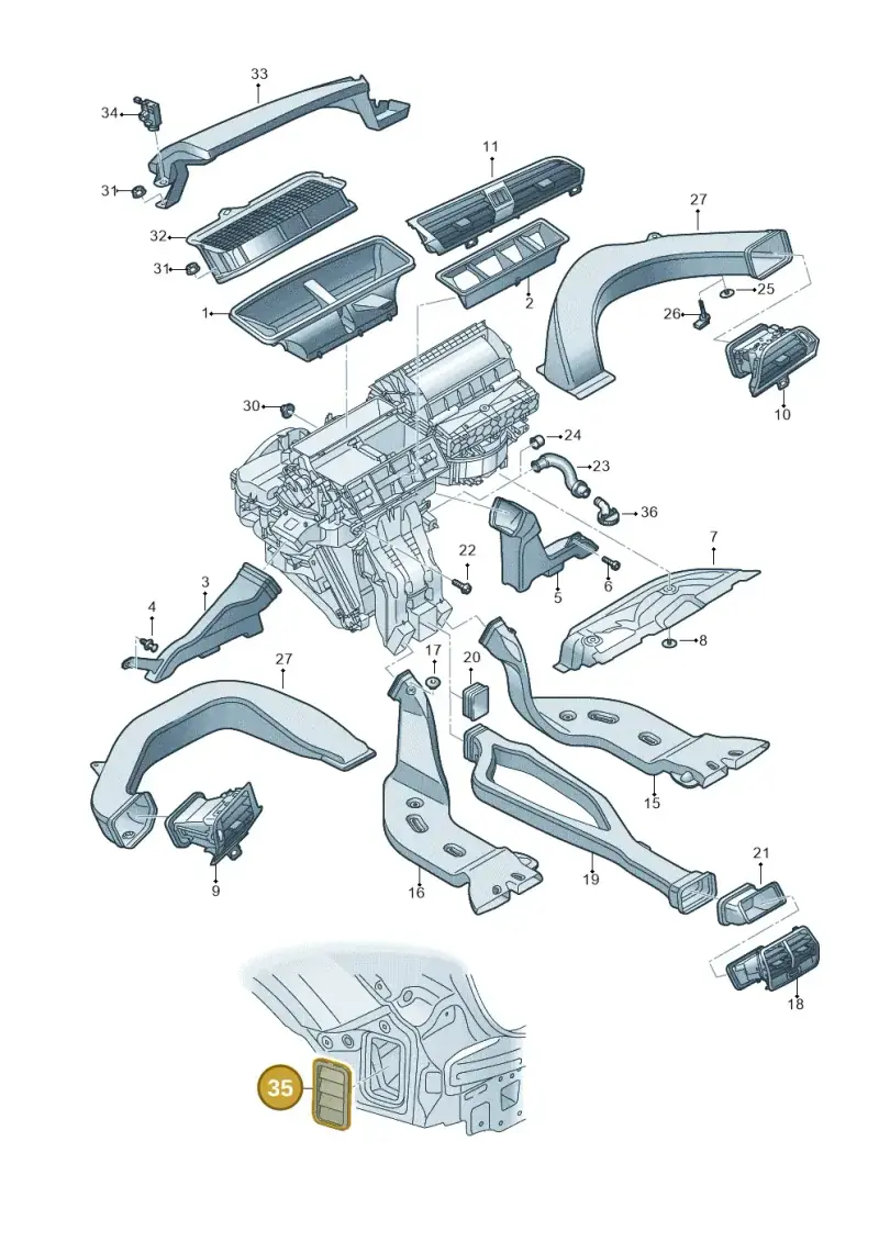 7N0819465E — Audi Q3 quattro (2018-2019) diagram 597819010, position 35