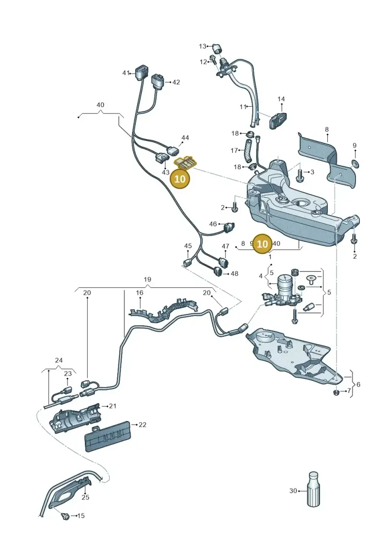 7N0941329 — Audi Q2 2.0 TDI (2016-2018) diagram 803201400, position 10