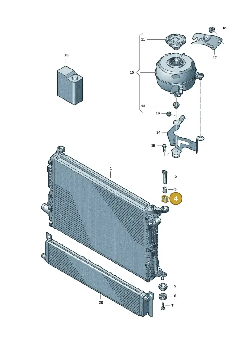 7P0121276 — Audi RS6 Avant (2019-) diagram 538121014, position 4