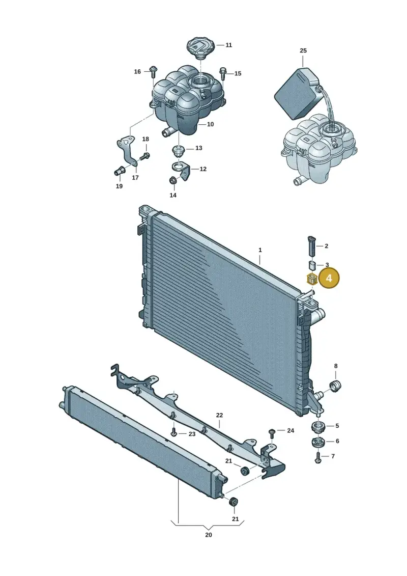 7P0121276 — Audi RS Q8 Quattro (2019-) diagram 595121016, position 4