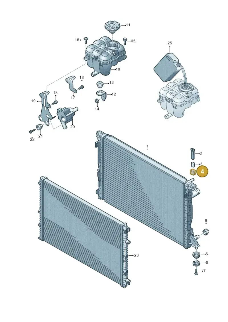 7P0121276 — Audi Q8 Quattro 3,0 (2018-) diagram 859121700, position 4
