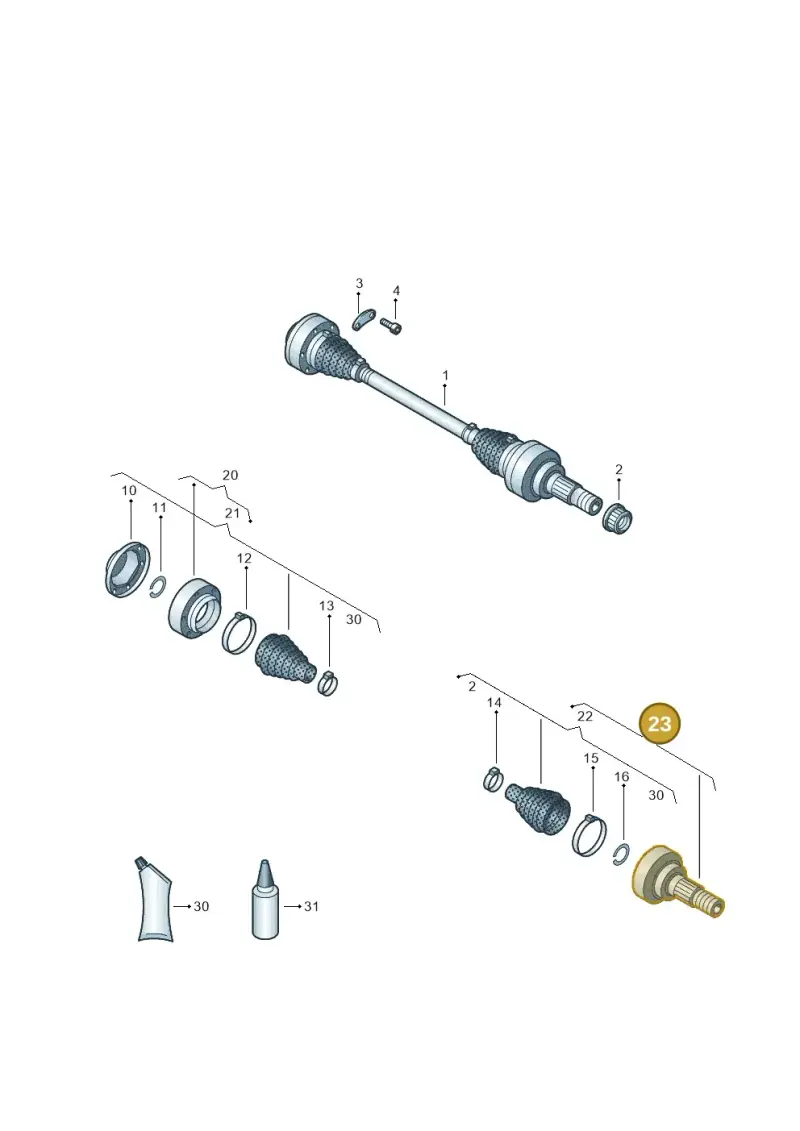 7P0498099B — Audi Q7 qu. 3.0 TDI (2009-2015) diagram 693407200, position 23