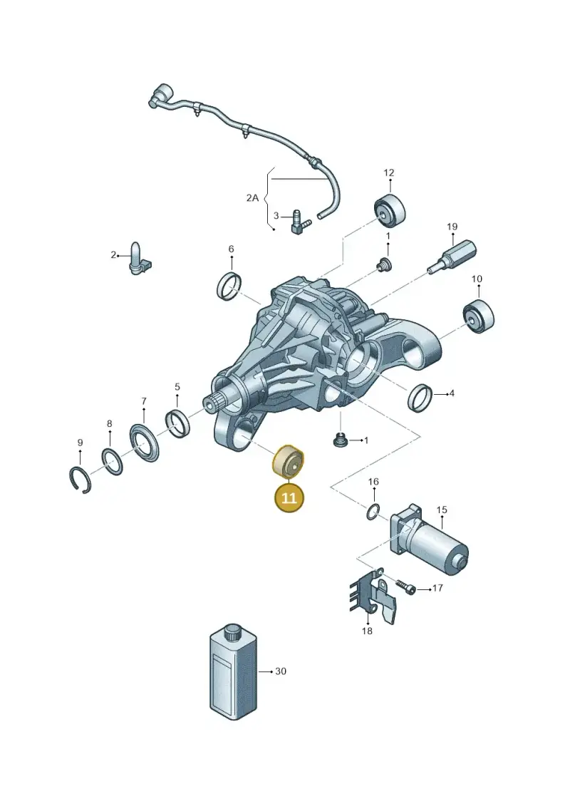 7P0525337D — Audi Q7 qu. 3.0 TDI (2009-2015) diagram 693525200, position 11