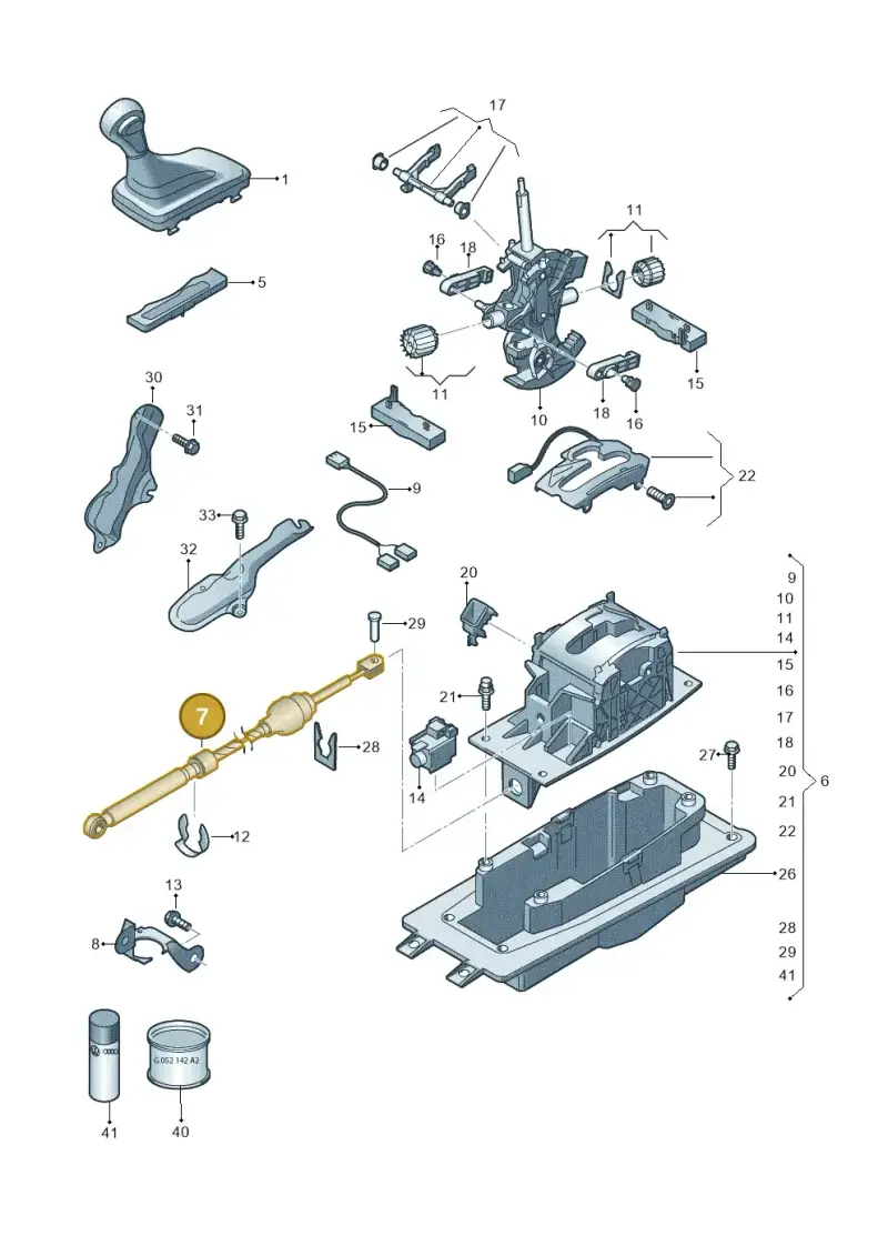 7P0713265A — Audi Q7 qu. 3.0 TDI (2009-2015) diagram 675713200, position 7
