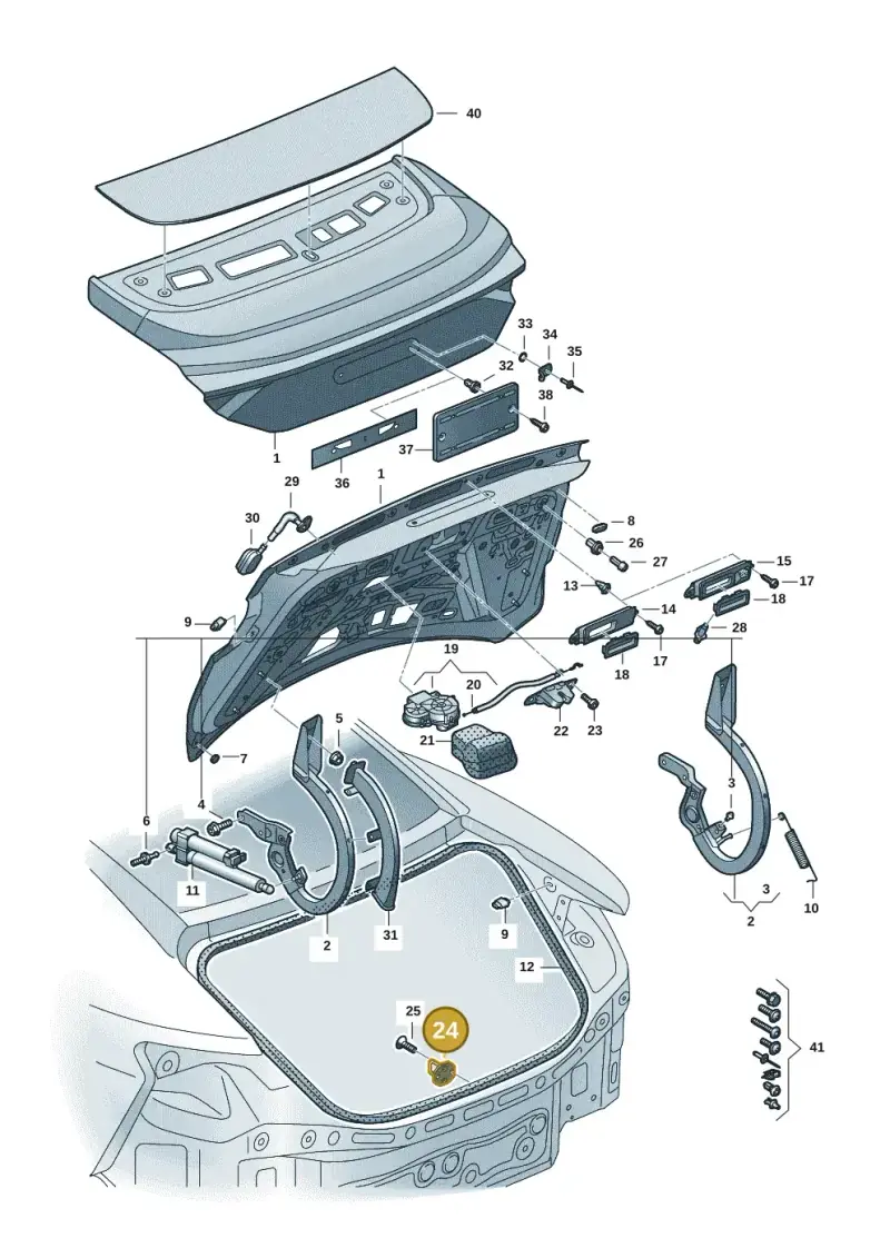 7P0827517F — Audi RS e-tron GT (2020-2020) diagram 4j1827000, position 24