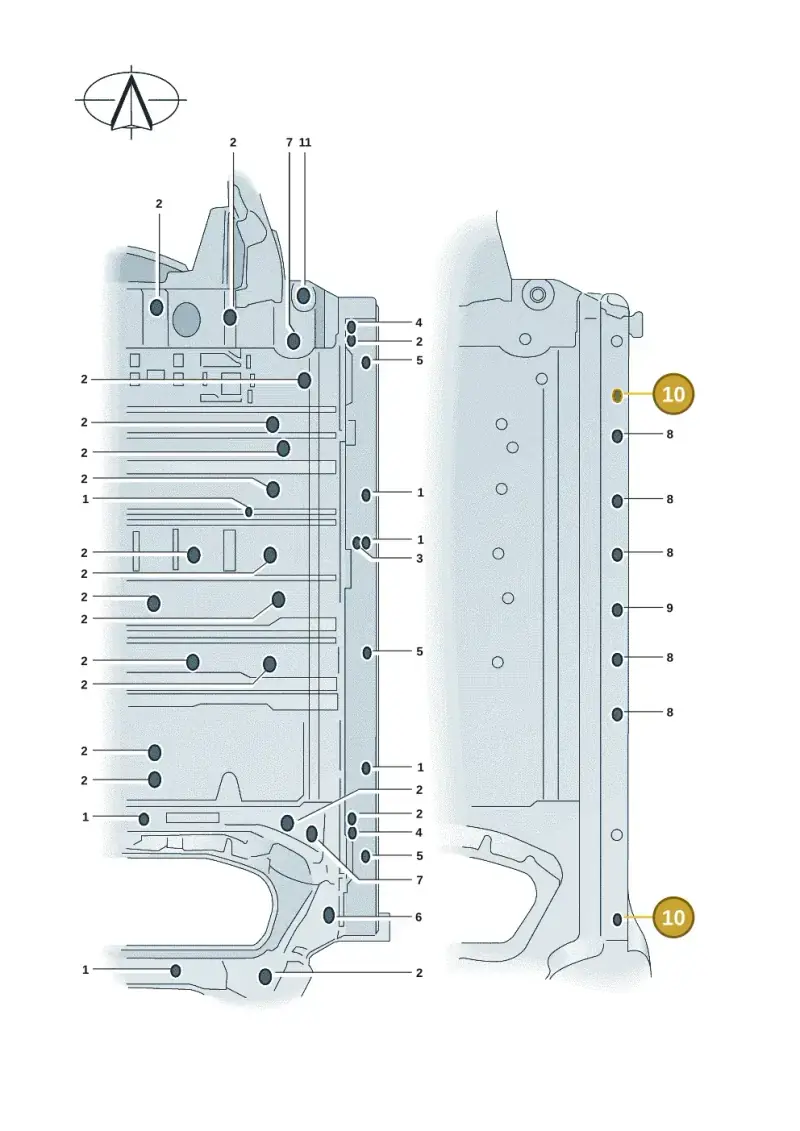 7P0899073 — Audi Q6 e-tron (2023-) diagram f5s803037, position 10