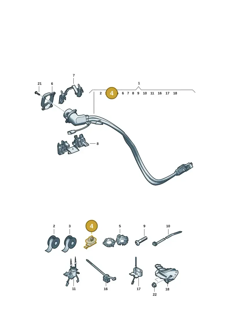 7P0971830 — Audi Q6 e-tron (2023-) diagram f5s970302, position 4