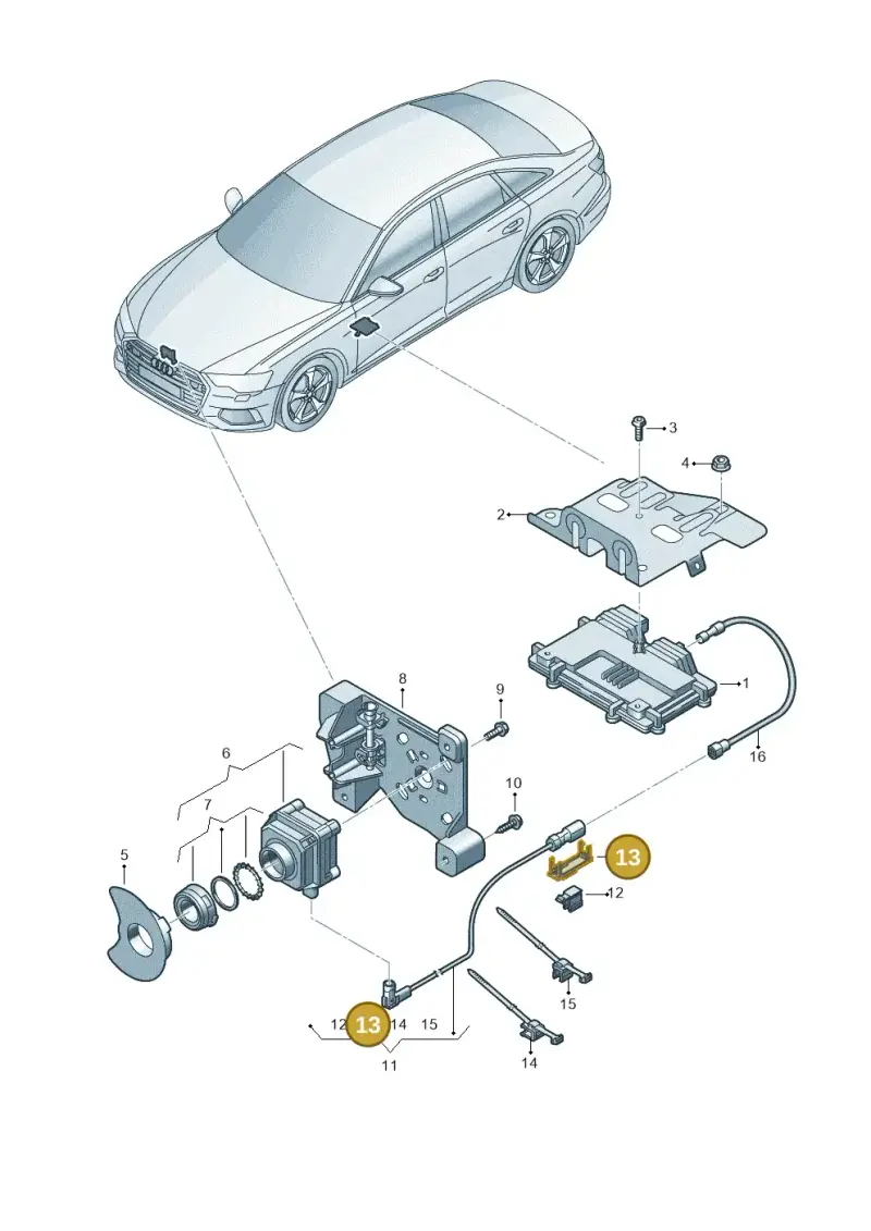 7P6937545 — Audi A6 2.0 (2018-) diagram 430907400, position 13