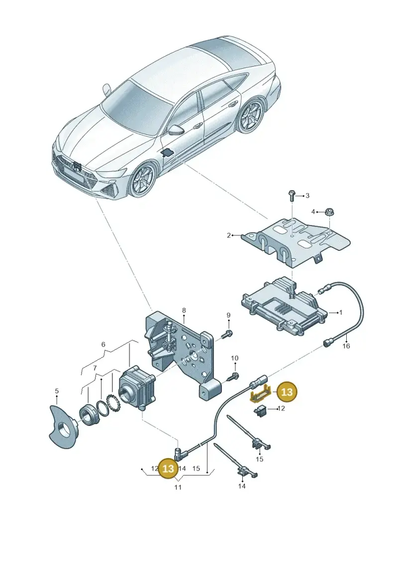7P6937545 — Audi RS7 Sportback (2019-) diagram 538907240, position 13