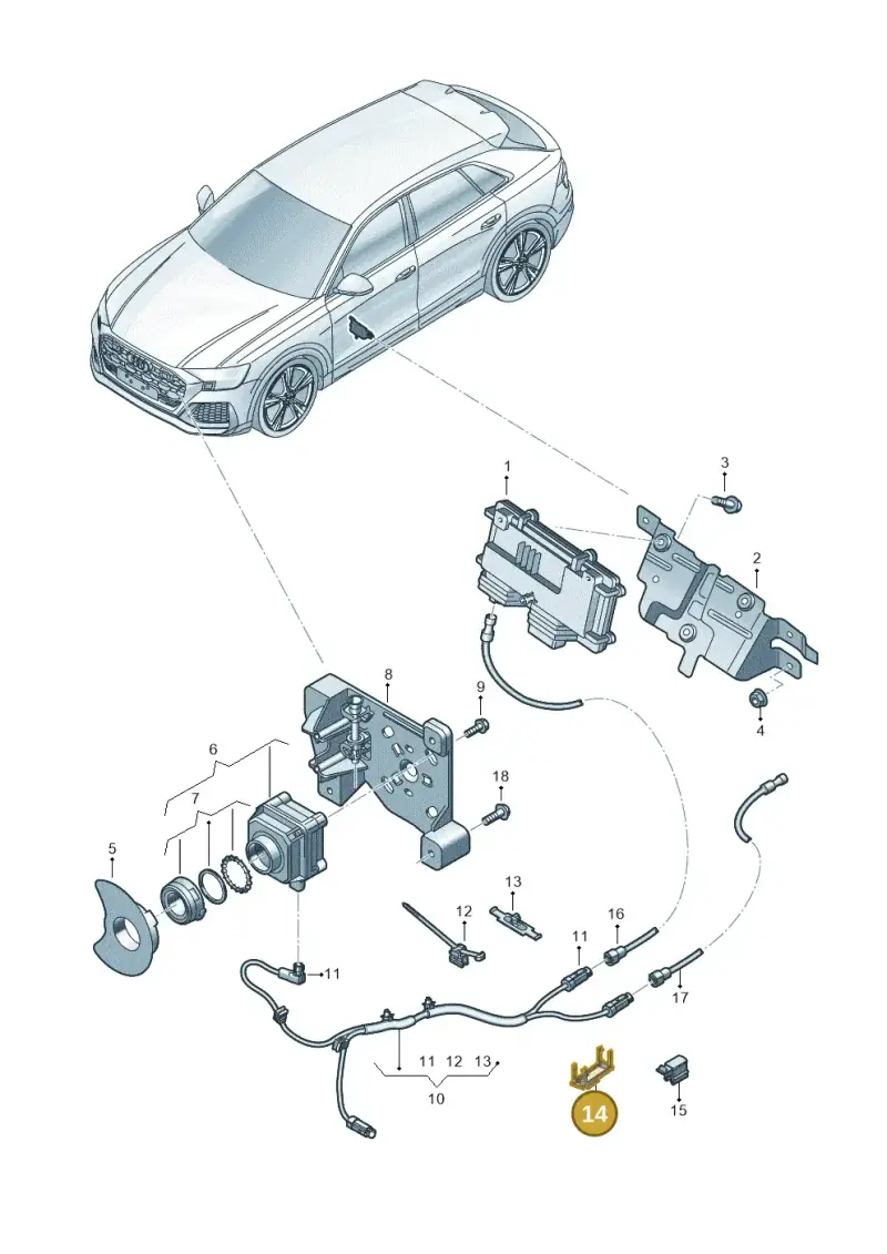 7P6937545 — Audi RS Q8 Quattro (2019-) diagram 595907240, position 14